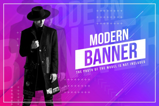 Modern Fashion Banner Abstract Background | Free Vector - Zonic Design