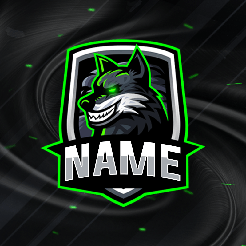 Wolf Gaming Clan Mascot Banner  Free PSD - Zonic Design Download