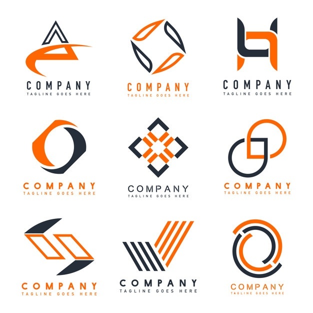 Set Of Company Logo Design Ideas | Free Vector - Zonic Design Download