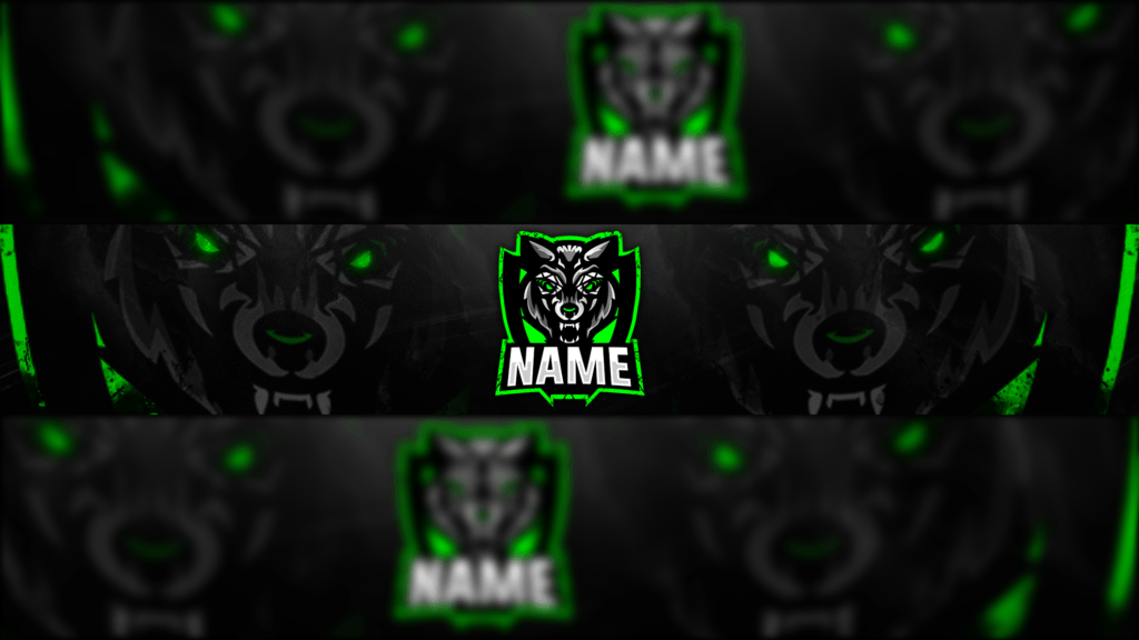 Wolf Gaming Clan Mascot Banner Free Psd Zonic Design Download