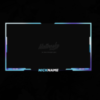 Stream Overlay - Blue and Pink | Free PSD - Zonic Design Download