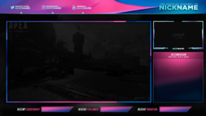 Stream Overlay - Blue and Pink