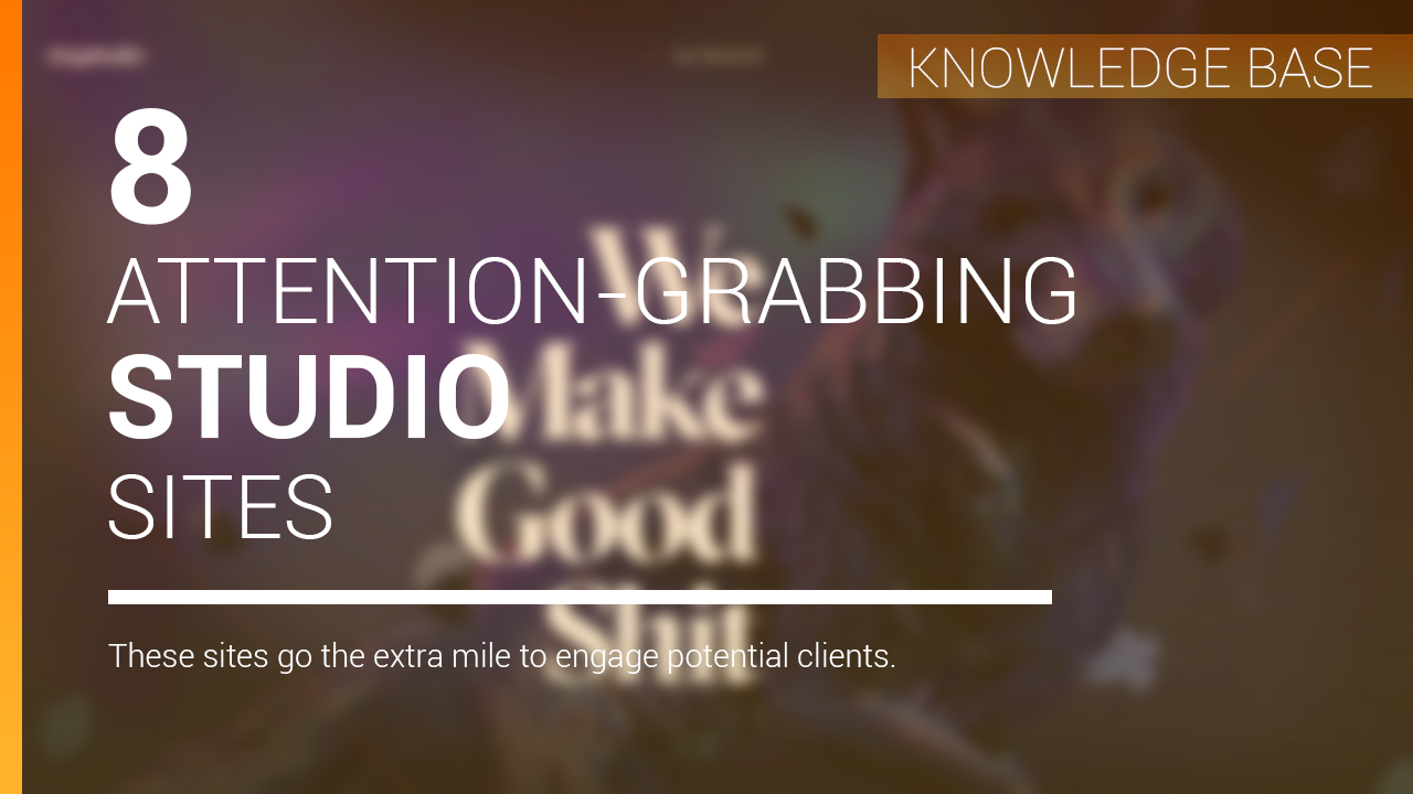 8 attention-grabbing studio sites